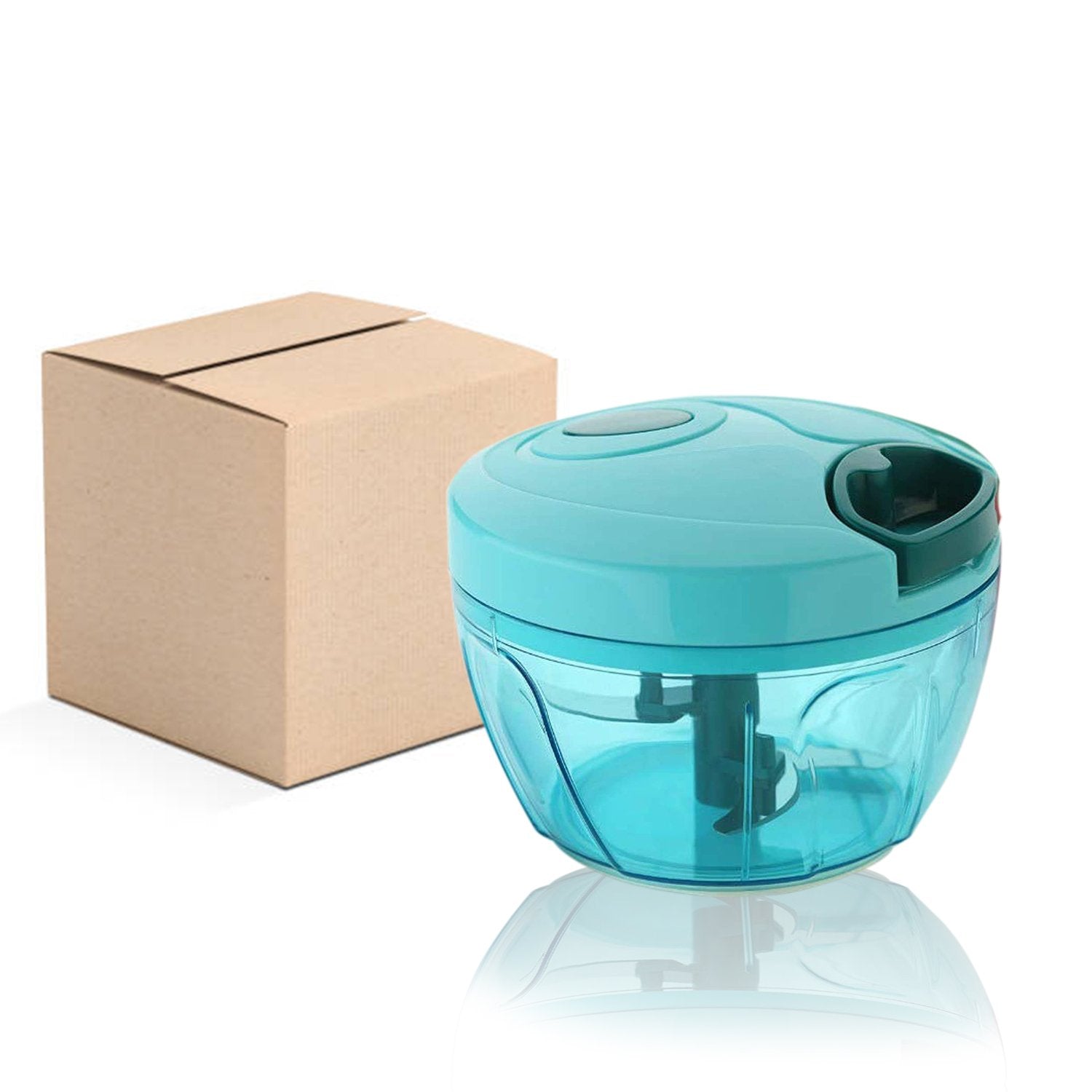 7008 Manual Stainless Steel Blades Compact Hand Held Vegetable Chopper/Slicer (Brown Package Box) (425 ml) - SkyShopy 7008 Manual Stainless Steel Blades Compact Hand Held Vegetable Chopper/Slicer (Brown Package Box) (425 ml) - SkyShopy